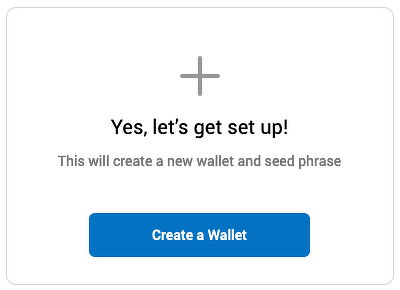 Create a Wallet